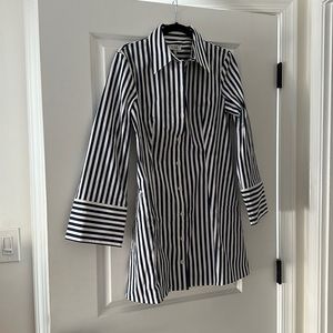 Cos fitted striped shirt dress